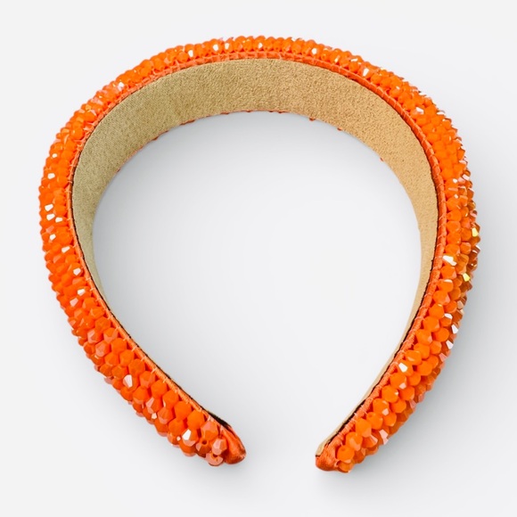 Beaded Orange Headband New